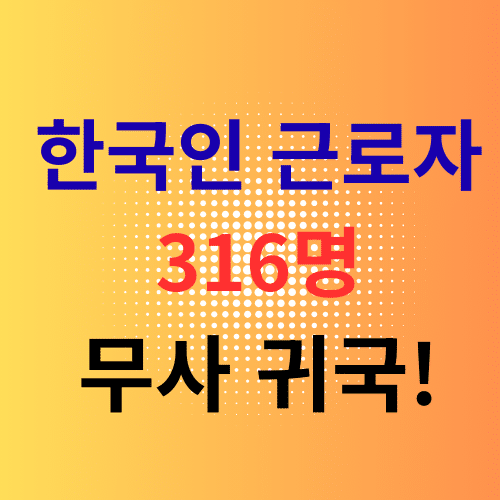 한국인 근로자 316